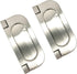 Recessed Type Furniture Wardrobe Drawer Pull Handle Silver Flat Cabinet Flush Ring Pull 2pcs...