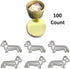 Dog Dachshund Shaped Paper Clips Great for Paper Clip Collectors or Dog and Pet Lovers (Gold - 100 Count Gold Tin Gold Box)...
