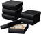 Prestige and Fancy Black Jewelry Gift Boxes, 6 pack, 3.5 x 3.5 x 1 inch - Cotton Filled Gift Box with Lids, for Bracelets, Brooches, Necklaces – F...