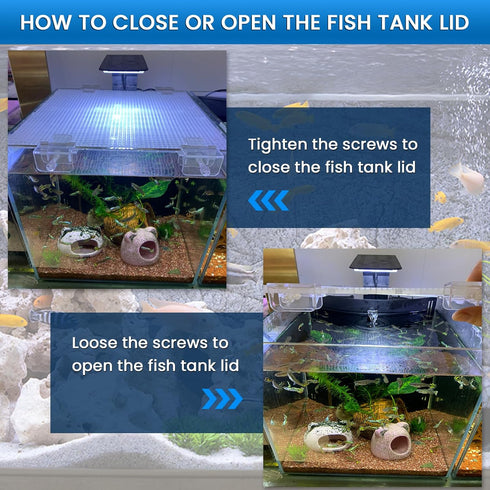6pcs aquarium lid clips fish tank top cover lid support holder clip for rimless or rim fish tank...