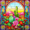 EOBROMD Stained Glass Flower Diamond Art Painting Kits for Adults, 5D Diamond Art Painting Kits for Beginners, DIY Paint Picture with Full Drill D...