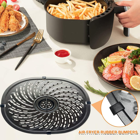 Air Fryer Grill Pan For Power XL Gowise 7QT,Nonstick Coating Crisper Plate,Air Fryer Replacement Parts,Rack,Accessories,Enamel coating?Non-stick,D...