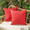 Woaboy Set of 2 Red Outdoor Throw Pillow Covers Decorative Farmhouse Linen Pillowcase Solid Waterproof Cushion Cases for Bedroom Living Room Sofa ...