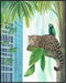 Posterizer-jungle scene with animals in urban city setting -2-Abstract & Modern Art-Art for Animal Lovers-Decor for Home & Office- unframed wall a...