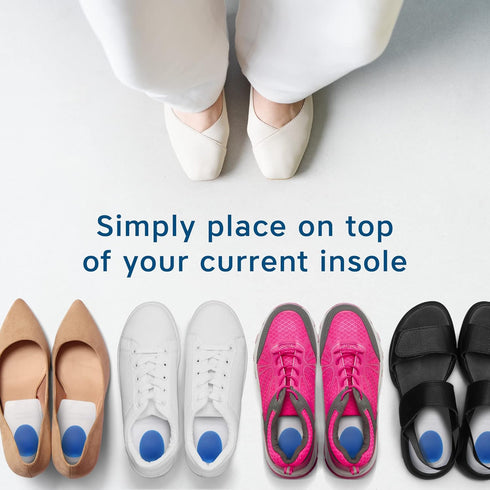 Heel Cushions for Heel Pain Relief (4 Pack) - Gel Heel Cushion Inserts, Gel Heel Cups Heel Pain Relief, Heel Pads Shoes, Heel Support Heel Inserts...