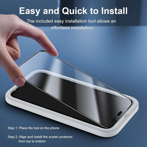 JETech Shatterproof Screen Protector for iPhone 11/iPhone XR 6.1-Inch, Full Coverage Military Grade Diamond Hard Tempered Glass Film with Easy Ins...