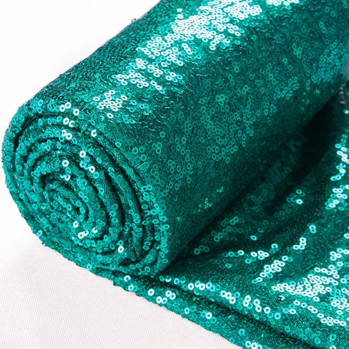 ShinyBeauty Fabric by The Yard 1 Yard Green Sequin Fabric Glitter Embroidery Fabric by The Yard Material for DIY Sewing Curtain Backdrop Tableclot...