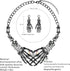 Miraculous Garden 3 Pack Halloween Gothic Skull Skeleton Collar Choker Necklace Link Bracelet and Drop Earrings Jewelry Set for Women...