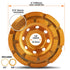 KSEIBI 644025 Diamond Concrete Grinding Wheel 4 inch for Polishing and Cleaning Stone Concrete Surface, Cement, Marble, Rock, Granite, and Thinset...