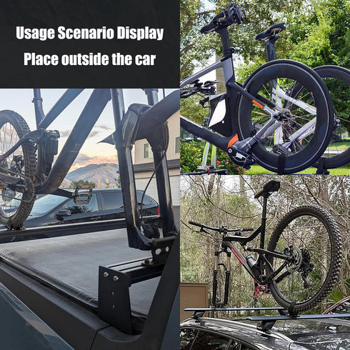 RYANSTAR RACING Bicycle Rack Mount Bicycle Rear Wheel Holder Road Bike Tire Bracket Holder Carrier Compatible with Most Mountain Bikes Road Bicycl...