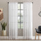 Clean Window Textured Slub Stripe Anti-Dust Allergy/Pet Friendly Sheer Curtain Panel, White, 52" W x 84" L (1 Panel)...