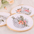 4p Embroidery starter kit with Abstract art patterns and instructions, DIY adult beginner cross stitch kits, including 2 plastic embroidery hoop, ...