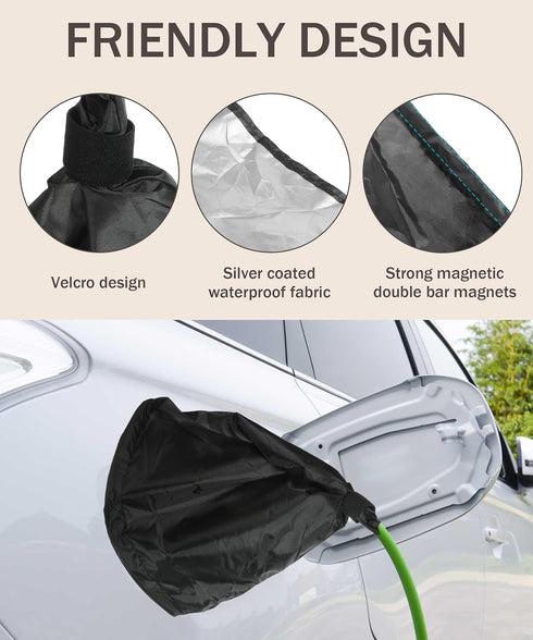 EV Charger Cover,EV Charger Plug Port Cover,Electric Car Charger Cover,Car Accessories Car Charging Port Cover,Outdoor Waterproof Snow Rain UV All...
