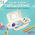 Caboodles Pretty in Petite Makeup Box, Two-Tone White on White, Hard Plastic Organizer Box, 2 Swivel Trays, Fashion Mirror, Secure Latch for Safe ...