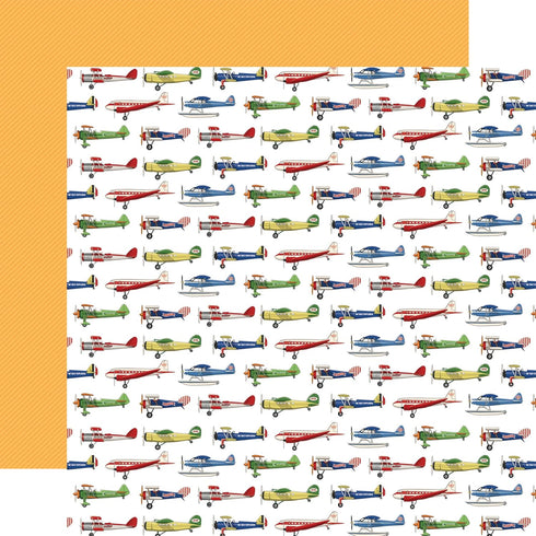 Travel Scrapbook Paper 12x12 - World Map Scrapbook Paper with Plane, Stamp, Luggage Design | Vacation Scrapbook Paper for Scrapbooking, Photo Albu...