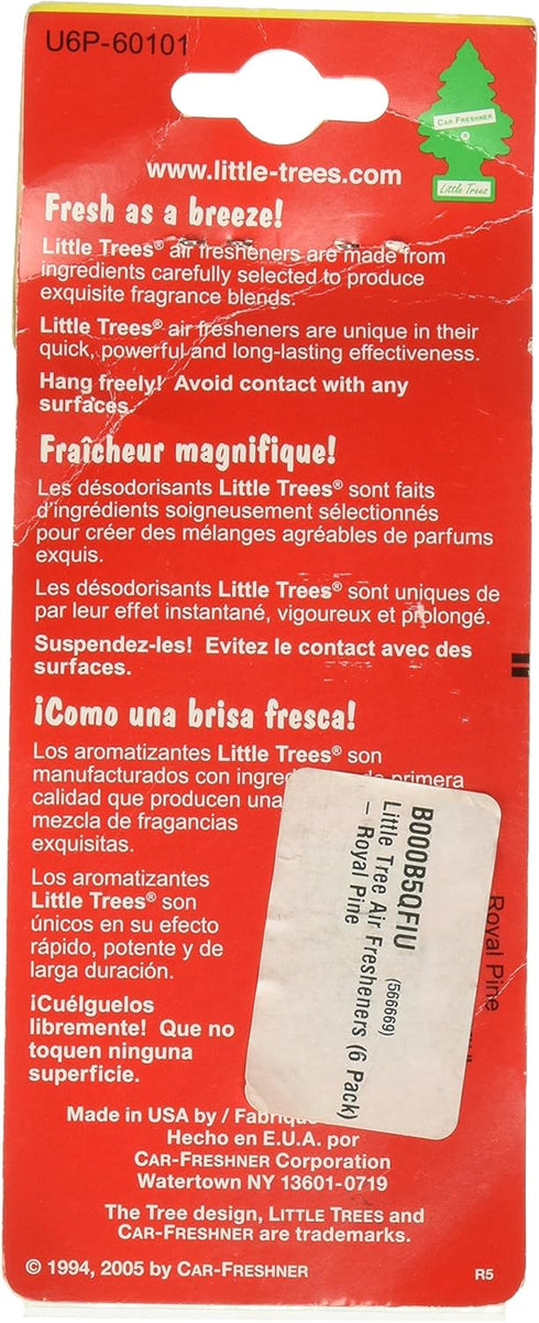 LITTLE TREES Car Air Freshener | Hanging Paper Tree for Home or Car | Royal Pine | 6 Pack...