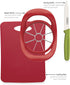 Farberware Healthy Eating Set (Apple Slicer, Paring Knife, Small Cutting Mat), 3-Piece, Red and Green...