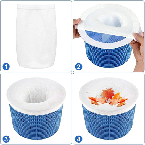 50 Packs of Pool Skimmer Socks Reusable Effective Pool Filter Basket Socks to Save Pumps, Filters, Baskets and Skimmers- The Ideal Sock/Net/Saver ...