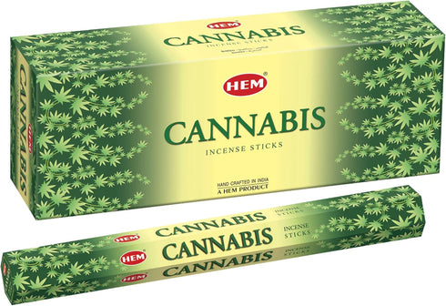 Hem Cannabis Incense Sticks (120 Sticks, 6 Boxes Inside) - 9 Inches Long, 20g per Box - |Perfect for Meditation, Rituals | Cleansing | Promotes Re...