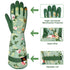 WANCHI Gardening Gloves, Durable and Comfortable Women's Long Garden Gloves for Gardening Work and Yard Work, Leather Gardening Gloves for Women, ...
