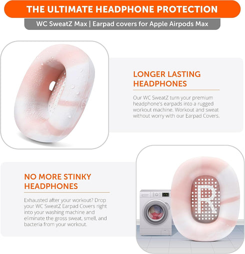 WC SweatZ Max - Protective Earpad Covers for Airpods Max Made by Wicked Cushions | Sweatproof & Easily Washable | Full Earpad Sweat Protection | P...