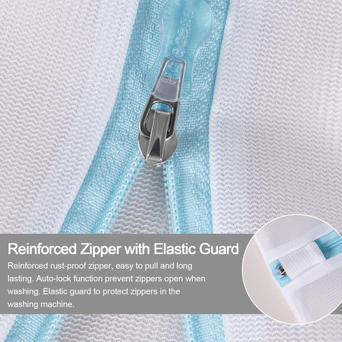 Polecasa Premium Soft Fine Mesh Laundry Bags with Sturdy Zipper for Delicates - 2 Pack Jumbo Durable Laundry Wash Bags - Protect Clothes in Washin...