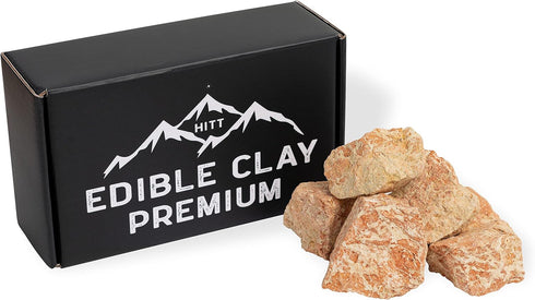 HITT Edible Clay Chunks - «Honey Comb» for Eating Zero Additives ASMR Food for Pica Cravings, Handpicked Edible Dirt Yellow clay 200gr...