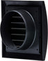 Vent Systems 4'' Inch Anthracite Air Vent Cover Dryer Vents and Bathroom Exhaust Vents Pipe, Louvered Dryer Vent Cover - Exhaust, Supply Air Regis...