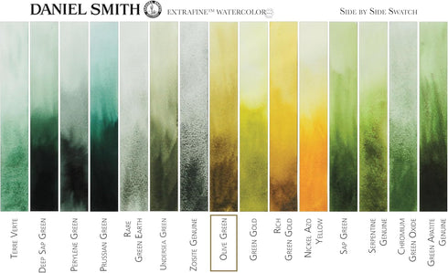 Daniel Smith Extra Fine Watercolor Paint, 15ml Tube, Olive Green, 284600063, 0.5 Fl Oz (Pack of 1)...