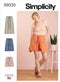 Simplicity Misses Skort and Pull-On Skirt Sewing Pattern Kit, Code S9335, Sizes 6-8-10-12-14, Multicolor...