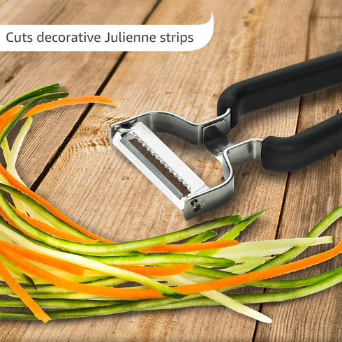 Lurch Germany Julienne Vegetable Y Peeler 5.1 x 2.3 Inches / 13 cm x 6 cm | Stainless Steel Cutter & Slicer for Carrot, Potato & Apple | Veggie Zo...