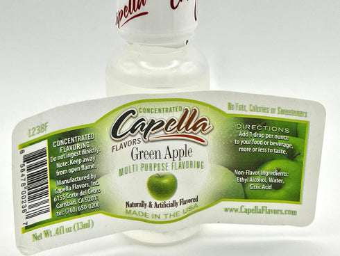 Capella Flavor Drops Green Apple Concentrate 13 Milliliter Bottle...