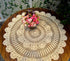 Damanni Beige Cotton Handmade Crochet Lace Tablecloth Doilies Table Overlay,Round,35 Inch...