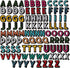Bright Creations 104 Pieces Iron On Letters for T-Shirts, 4 Sets of 26 Embroidered Alphabet A-Z Patches for Denim Jackets, Hats, Fabric (1 in) - I...