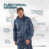 Portwest US440 Men's Waterproof Rain Jacket - Lightweight Durable Hooded Weather Protection Safety Jacket Orange, Small...