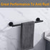Nolimas Matte Black Bath Towel Bar Single Bars Towel Rack Rod Classic Wall Mounted SUS304 Stainless Steel Bathroom Towel Holder Toilet Kitchen Tow...
