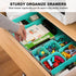 8 Pack Felt Drawer Organizer Tray, Desk Drawer Organizer Space Saving Storage Dividers Box, for Home Office Gadgets and Jewelry Storage (Teal)...