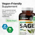 BIO KRAUTER Sage Supplement Capsules 1000 mg - 250 Vegan Caps - Supplement with Salvia Officinalis - Immune & Digestive Support - Rich in Antioxid...