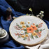 FEPITO 2 Sets Full Range Embroidery Starter Kit with Pattern and Instructions Cross Stitch Kit Includes 2 Pcs Embroidery Clothes with Floral Patte...