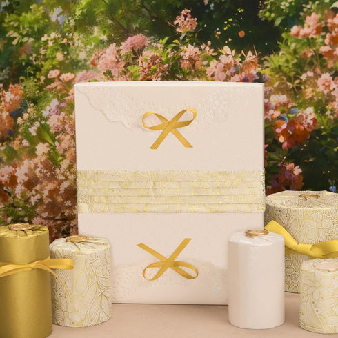 PAPER FAIR 102 Sheet Metallic Gold Foil Lace Floral Tissue Paper Set, 14x20 inch Wedding Wrapping Paper, 3 Style DIY Craft Art Paper for Gift Bag ...