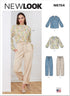 New Look Misses' Top and Pants Sewing Pattern Kit, Code N6704. Sizes 8-10-12-14-16-18-20...