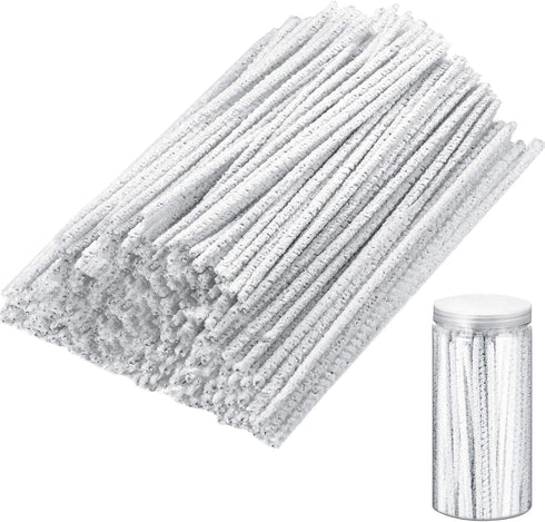 Patelai 150 Pieces 6 Inch Long Soft Pipe Cleaners Long Chenille Stems Twistable Cleaners with Storage Box for Removing Dirty Cleaning Glass Cerami...