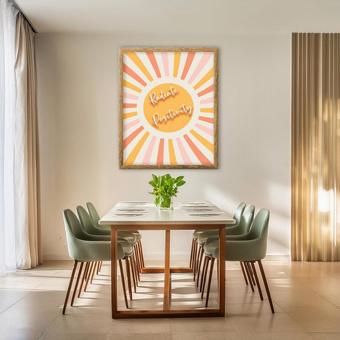 Posterizer 1 pcs-Radiate Positivity-Sunshine Poster-Kids Room Art-Motivational & Inspirational Art-Gift for Girls, Boys, Teens-School and classroo...