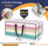 Clear Storage Bags with Zipper, 2 Pack Large Moving Bags Heavy Duty Extra Large, Plastic Storage Totes for Clothes, College dorm Packing Bags with...