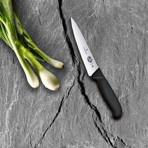 Victorinox Swiss Army 5.2003.15-X8 Fibrox Straight Chef's Knife Black 6 in...