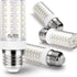 ALIDE E26 100W Replacement LED Candelabra Corn Bulbs,6000K Bright Daylight White,E26/E27 12W LED Light Bulbs 1200LM for Ceiling Fan Chandelier Pen...