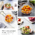 TOSSOW Glass Salad Bowl Irregular Shape Serving Bowls, 25 oz Pyrex Mixing Bowls for Kitchen Prep, Fruit, Snack, Dessert, and Candy Dishes or Nut B...