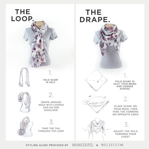 MELIFLUOS DESIGNED IN SPAIN Scarf for Women Lightweight Silk Feel Summer Fall Spring Oblong Fashion Scarves Shawl...
