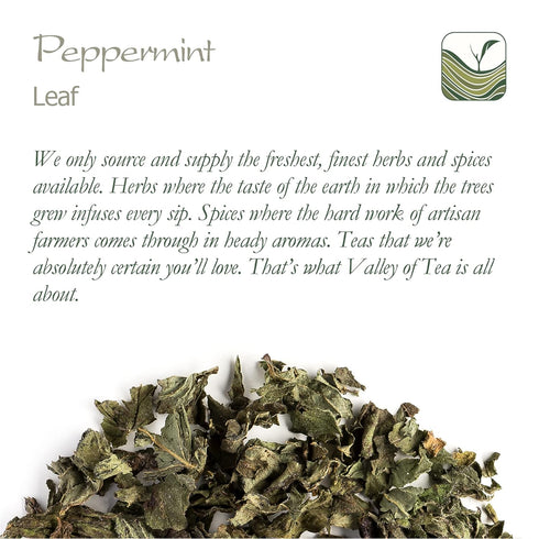 Peppermint Tea Loose Leaf Pure Organic Herbal - Dried Loose Leaf Pepper Mint - Mentha Piperita - Dried Peppermint Leaves Pepperment Leaves Pepperm...