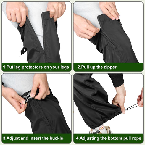 2 PCS Lawn Care Leg Gaiters-Weed Eating Leg Protectors-Garden Trimming Leg Chaps-Adjustable Leg Guards for Garden and Farm Working...